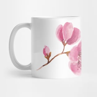Pink  Cherry Blossom watercolour Mug
